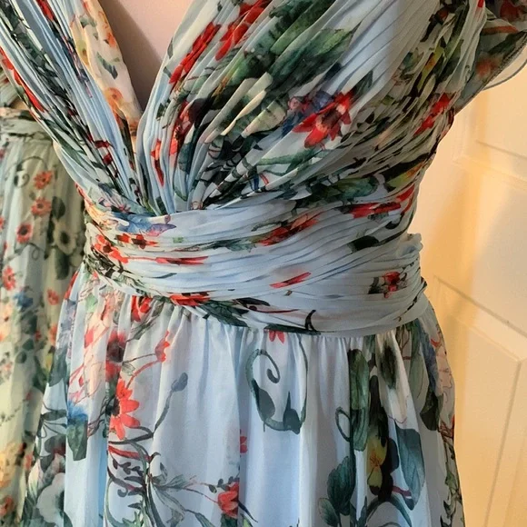 MAC DUGGAL
Indy A-Line Ruffled Back-Lace Chiffon Gown - Picture 8 of 17